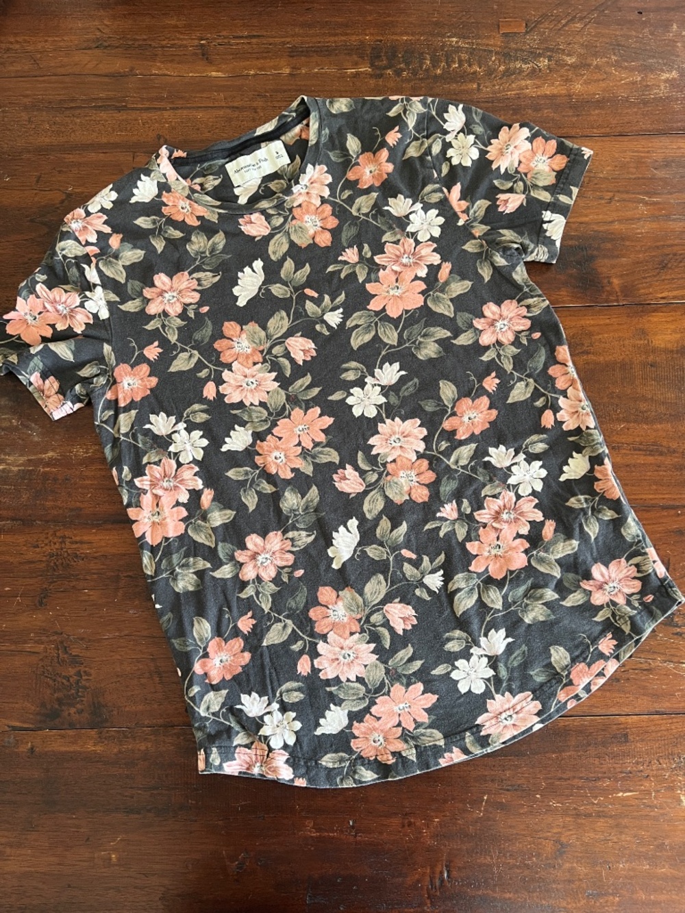 Abercrombie & Fitch Floral Print Soft A&F Tee T-Shirt S